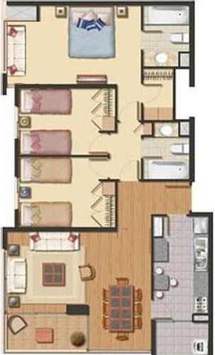 Arriendo Departamento SP 3D en suite Walk-in cl&oacute;set 2B 1E 1B Pedro de Valdivia - Providencia