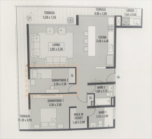 Venta Departamento NP 2D en suite Walk-in cl&oacute;set 2B 2E 1B Pedro de Valdivia - Providencia