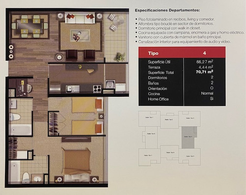 Venta Departamento O 2D en suite Walk-in cl&oacute;set 2B 1E 1B Juan G&oacute;mez Millas - &Ntilde;u&ntilde;oa