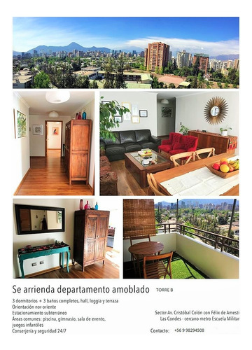 Arriendo Departamento SO 3D en suite 3B 1E Sebasti&aacute;n Elcano - Las Condes