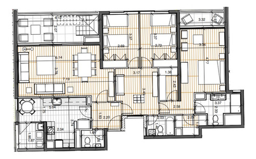Arriendo Departamento N 3D en suite Walk-in cl&oacute;set 3B 2E 1B La Dehesa - Lo Barnechea