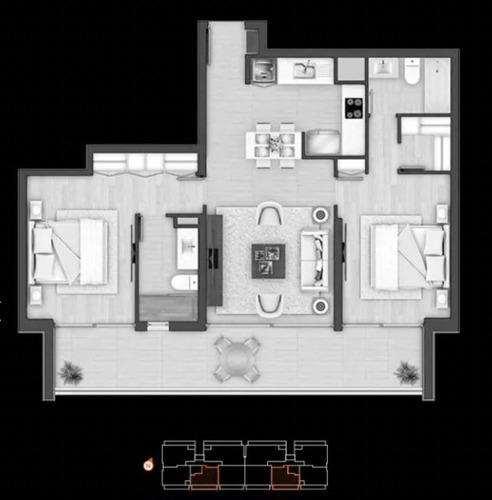 Arriendo Departamento S 2D en suite Walk-in cl&oacute;set 2B 1E 1B Estadio Croata - Vitacura