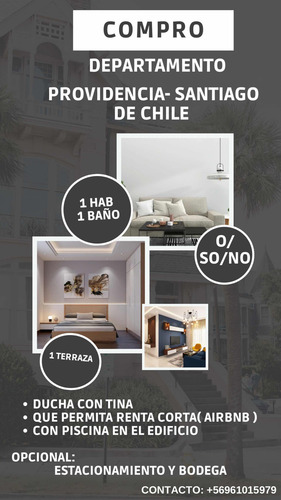 Venta Departamento 1D 1B 1E Manuel Montt - Providencia