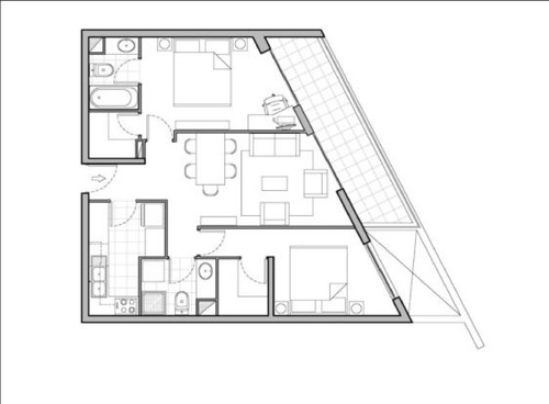 Arriendo Departamento N 2D en suite Walk-in cl&oacute;set 2B 1E 1B Villa Frei - &Ntilde;u&ntilde;oa