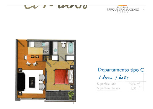 Venta Departamento NP 1D en suite 1B 1E 1B Parque San Eugenio - Metro &Ntilde;uble - &Ntilde;u&ntilde;oa