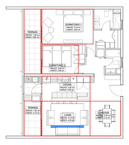 Venta Departamento SO 2D en suite Walk-in cl&oacute;set 2B 2E 1B La Dehesa - Lo Barnechea