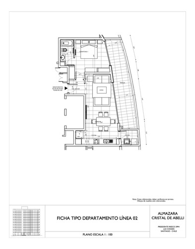 Venta Departamento O 1D en suite 1B 1E 1B Barrio El Golf - Las Condes