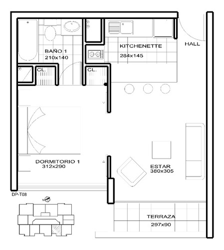 Venta Departamento P 1D en suite 1B Parque San Eugenio - Metro &Ntilde;uble - &Ntilde;u&ntilde;oa