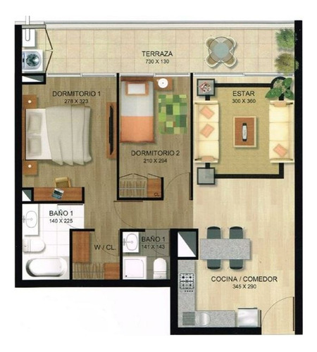 Arriendo Departamento NP 2D en suite Walk-in cl&oacute;set 2B 1E 1B Diego de Almagro - &Ntilde;u&ntilde;oa