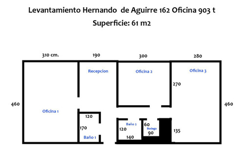 Arriendo Oficina NO 2B 1E 1B Metro Tobalaba - Mall Costanera - Providencia