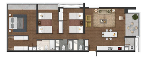 Arriendo Departamento NO 3D en suite Walk-in cl&oacute;set 3B 2E 1B Campus Oriente - Providencia