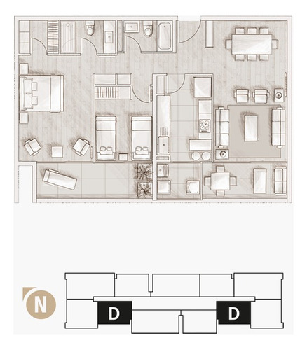 Venta Departamento P 2D en suite Walk-in cl&oacute;set 2B 1E 1B Puente Nuevo - Lo Barnechea