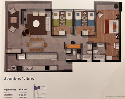 Venta Departamento NP 3D en suite Walk-in cl&oacute;set 3B 2E 1B In&eacute;s de Su&aacute;rez - Providencia