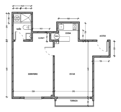 Venta Departamento N 1D en suite 1B Plaza Italia - Providencia
