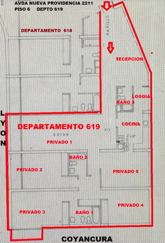 Arriendo Oficina NP 3B Los Leones - Providencia