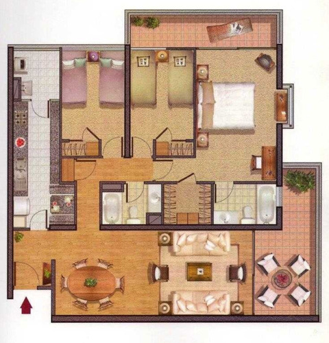 Arriendo Departamento 3D en suite Walk-in cl&oacute;set 2B 2E Nueva Las Condes - Las Condes