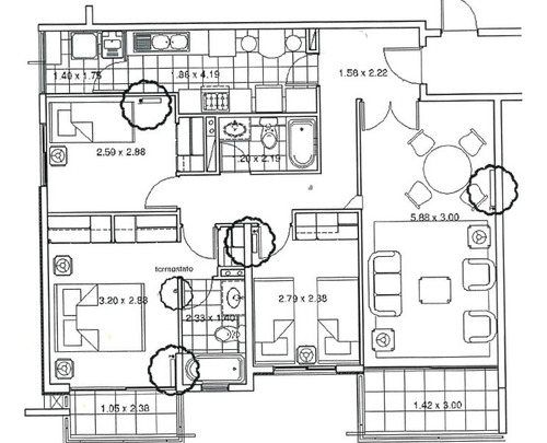 Arriendo Departamento 3D en suite 2B 1E 1B Plaza Ega&ntilde;a - &Ntilde;u&ntilde;oa