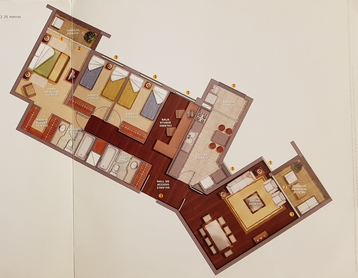 Venta Departamento NO 4D en suite Walk-in cl&oacute;set 2B 1E 1Bd Metro Irarr&aacute;zaval - &Ntilde;u&ntilde;oa