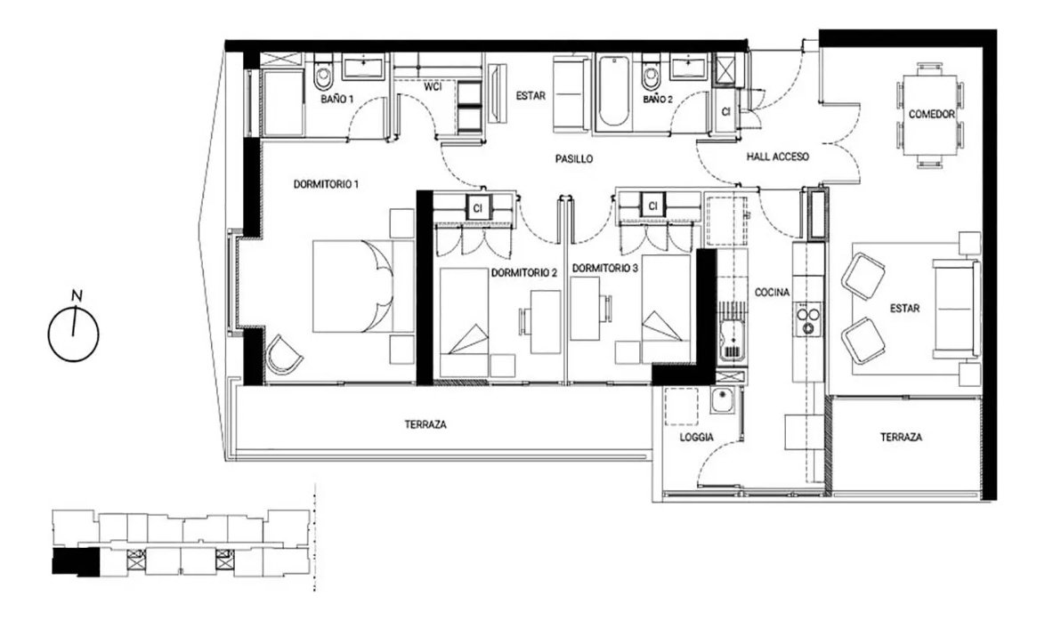 Venta Departamento SO 3D Walk-in cl&oacute;set 2B 2E 1Bd Plaza &Ntilde;u&ntilde;oa - &Ntilde;u&ntilde;oa