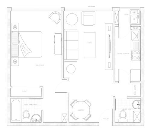 Venta Departamento NO 1D en suite 2B 1E 1B Rotonda Atenas - Las Condes
