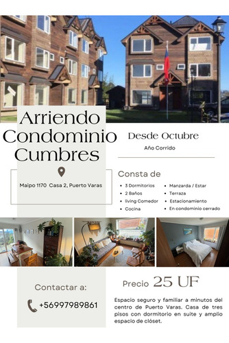 Arriendo Casa 3D 2B 1E Centro de Puerto Varas - Puerto Varas