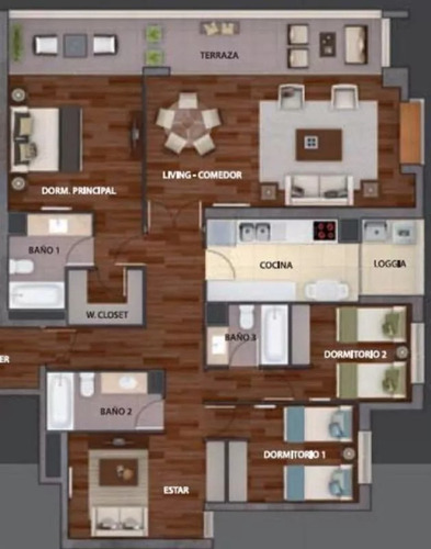 Venta Departamento NO 3D en suite Walk-in cl&oacute;set 3B 3E 1B Metro Pr&iacute;ncipe de Gales - Country Club - La Reina