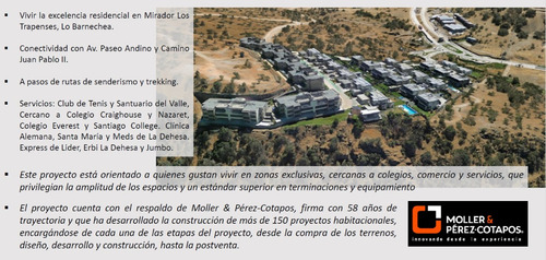 Venta Departamento NOSP 5D en suite Walk-in cl&oacute;set 5B 2E 1B Los Trapenses - Lo Barnechea